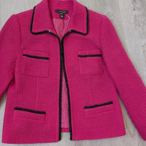 Vintage Louben Made In Canada Pure Virgin Wool Tweed Blazer Ptp 20" - Picture 3 of 8